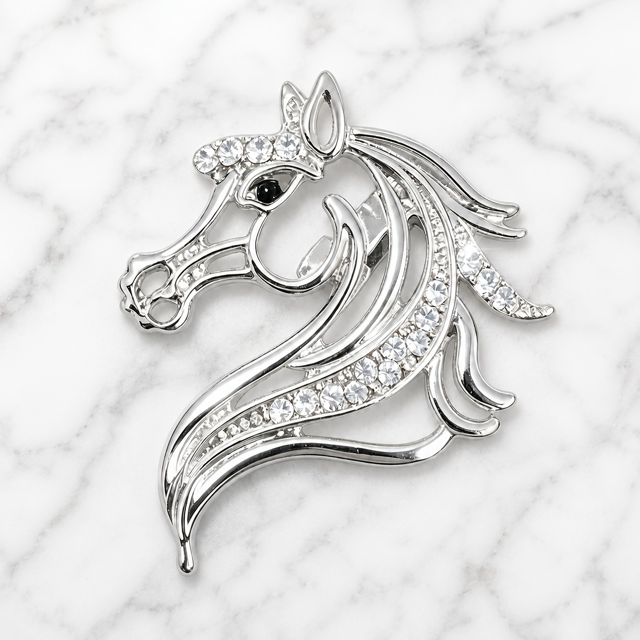 Premium Zodiac Horse Brooch, Statement Accessory